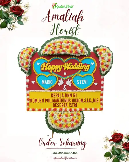Papan Bunga Pernikahan Belantih